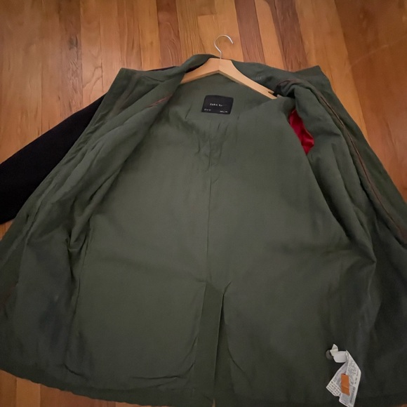 Trench two tone wool sleeve coat - Picture 13 of 14